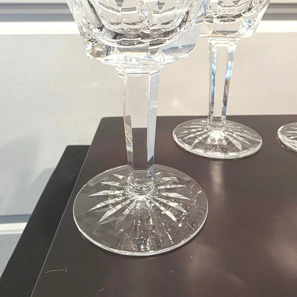 Vintage Waterford Ashling Cut Claret‎ Wine Glasses Set of 4 Luxury Crystal